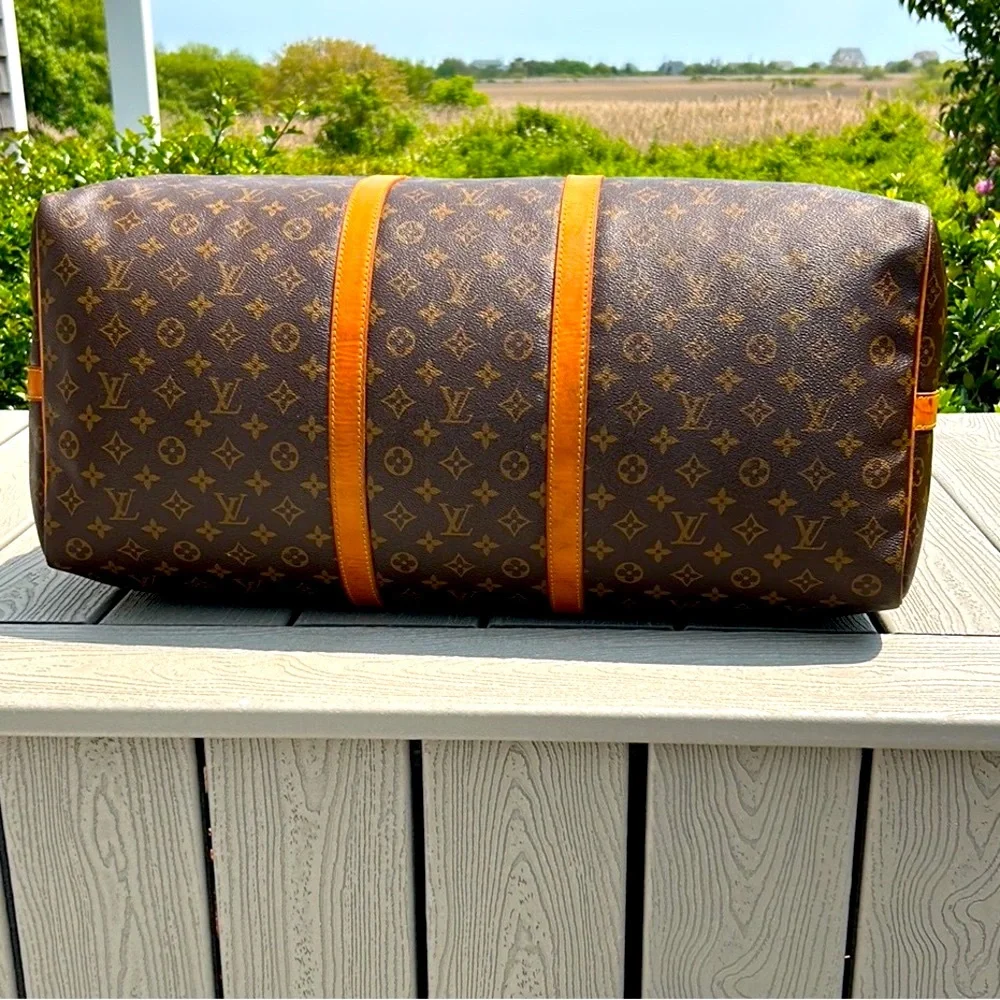 Louis Vuitton Monogram Canvas Brown & Tan Travel Duffel